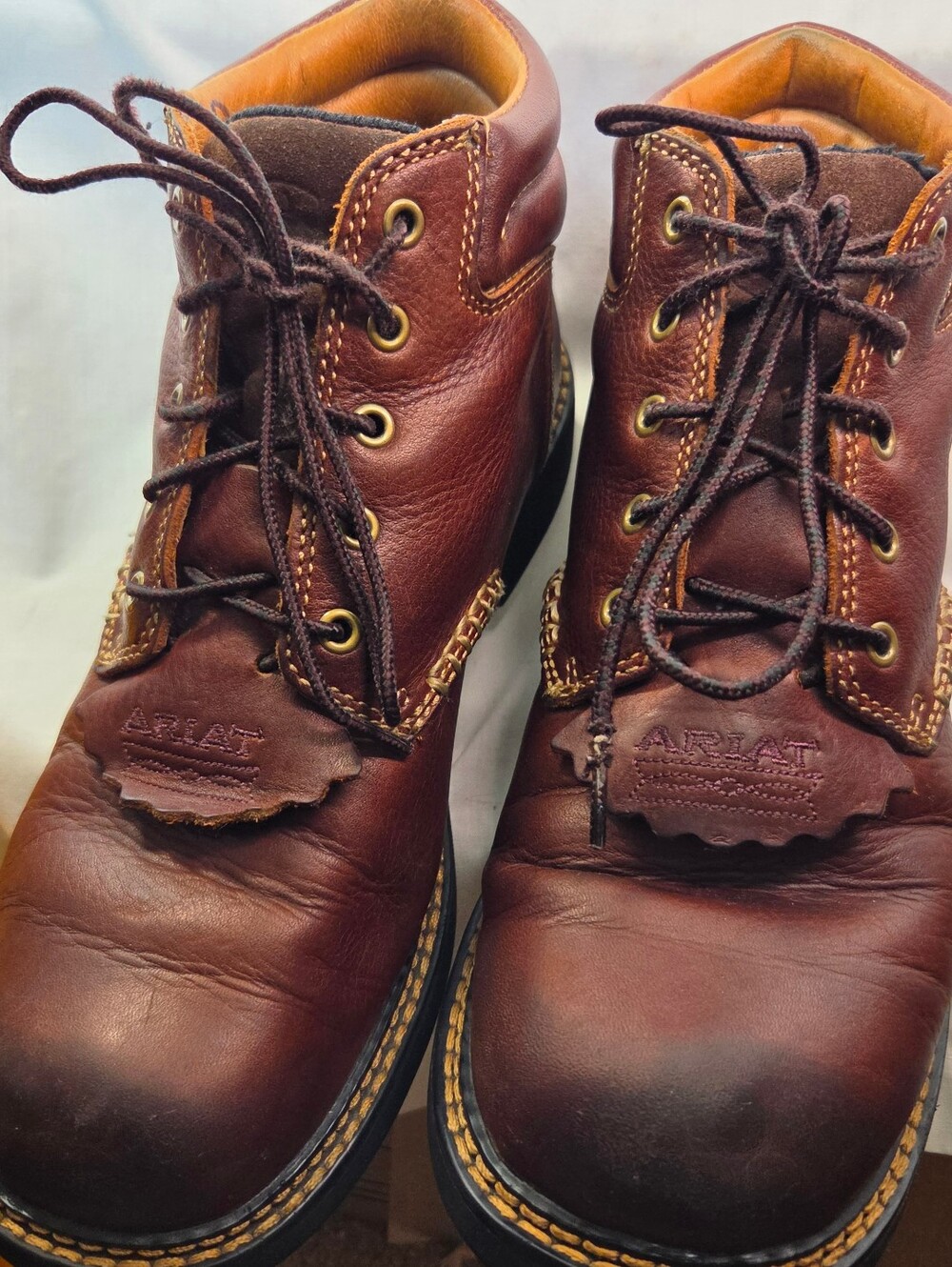 ARIAT Women’s 9.5B Canyon Lace-Up Leather Boots Brown Work Hiking 10001254 17728